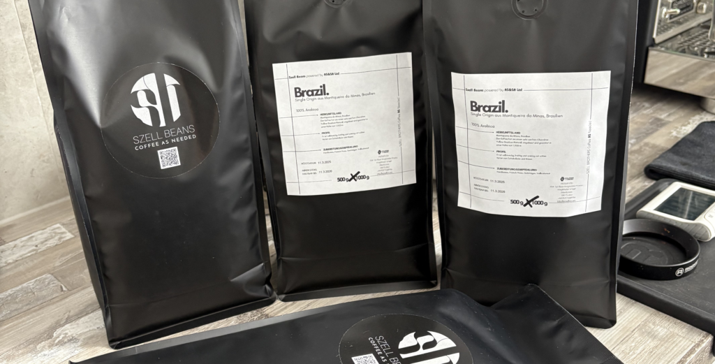 Szell coffe beans in package.